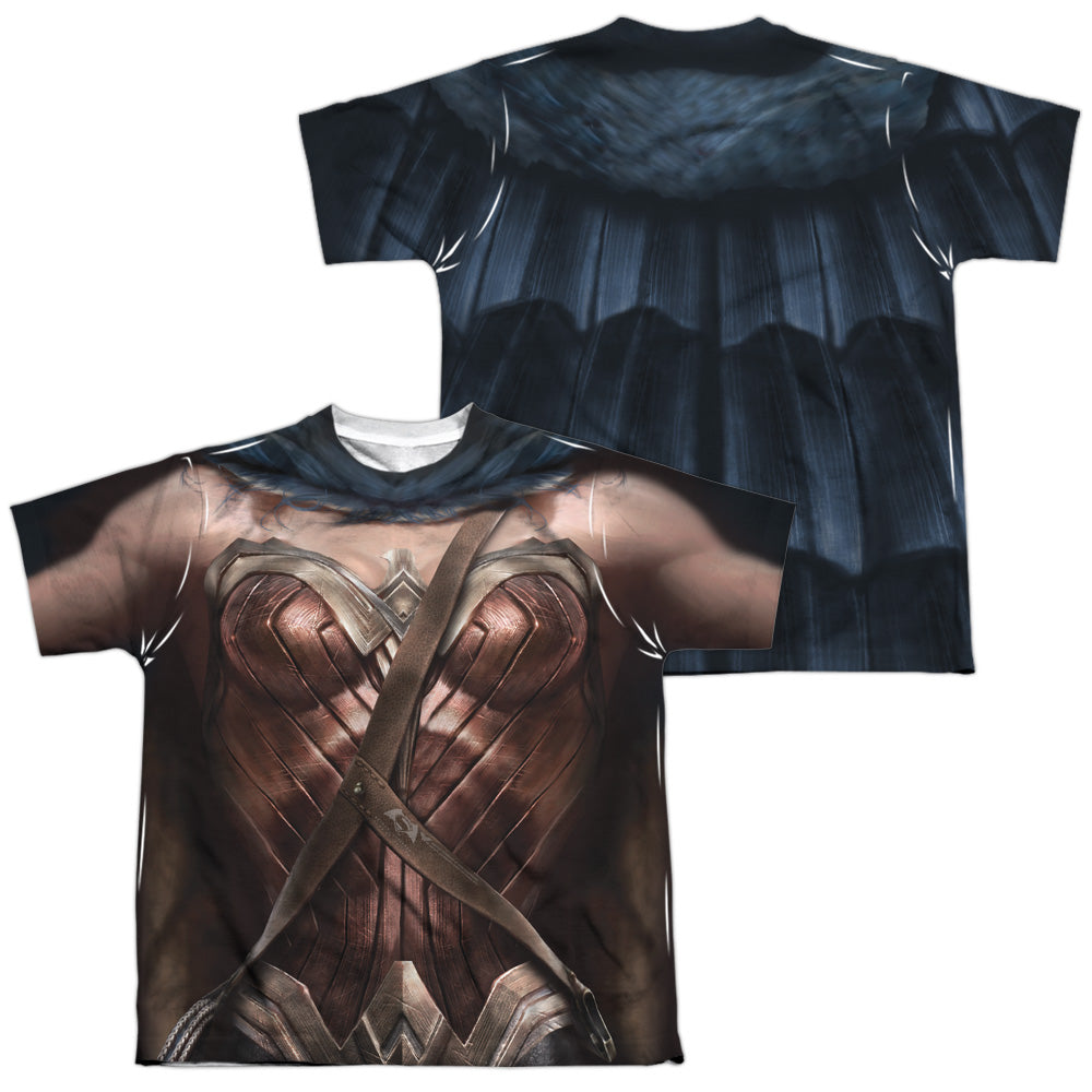 Batman v Superman Wonder Woman Uniform (Front/Back Print) Youth Regular Fit Poly Short-Sleeve T-Shirt