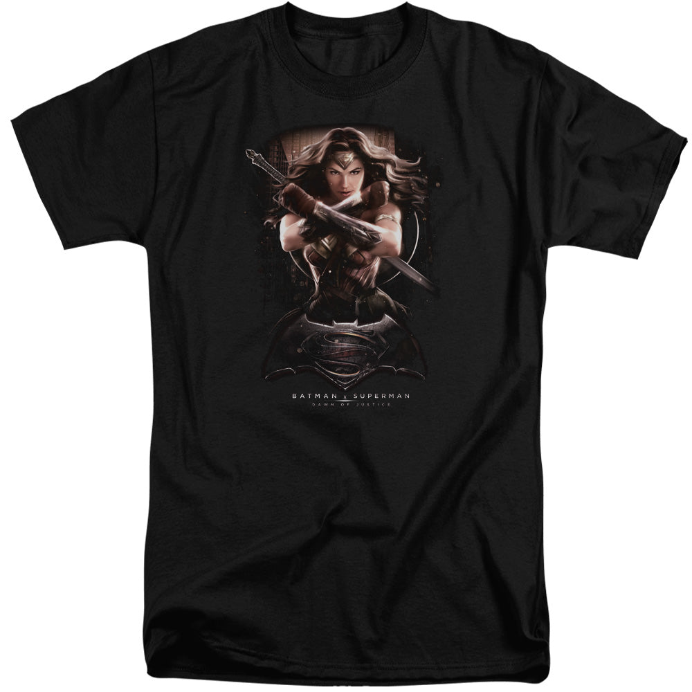 Batman v Superman Ww Ground Zero Men's 18/1 Tall Cotton Short-Sleeve T-Shirt