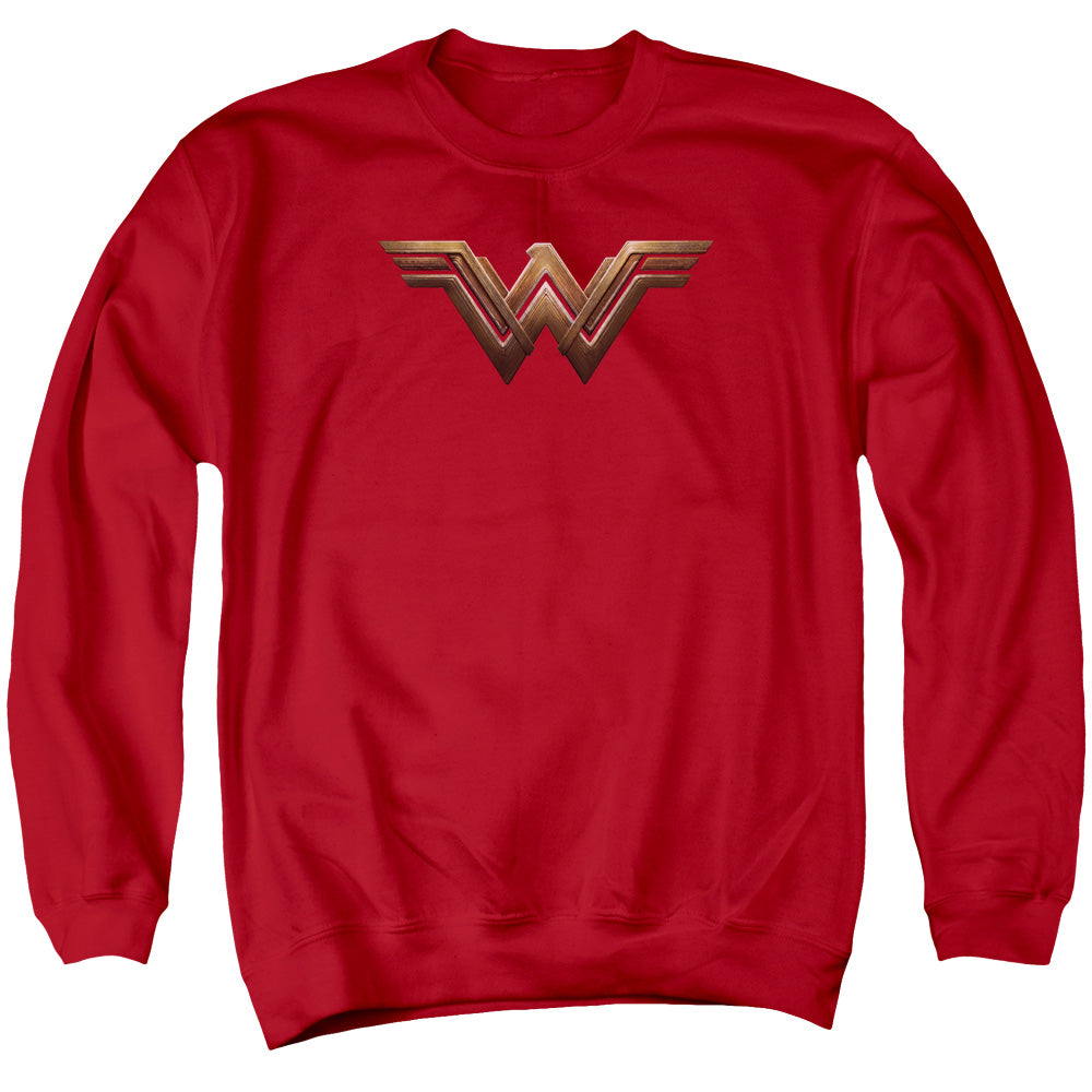 Batman v Superman Ww Shield Men's Crewneck 50 50 Poly Long-Sleeve T-Shirt