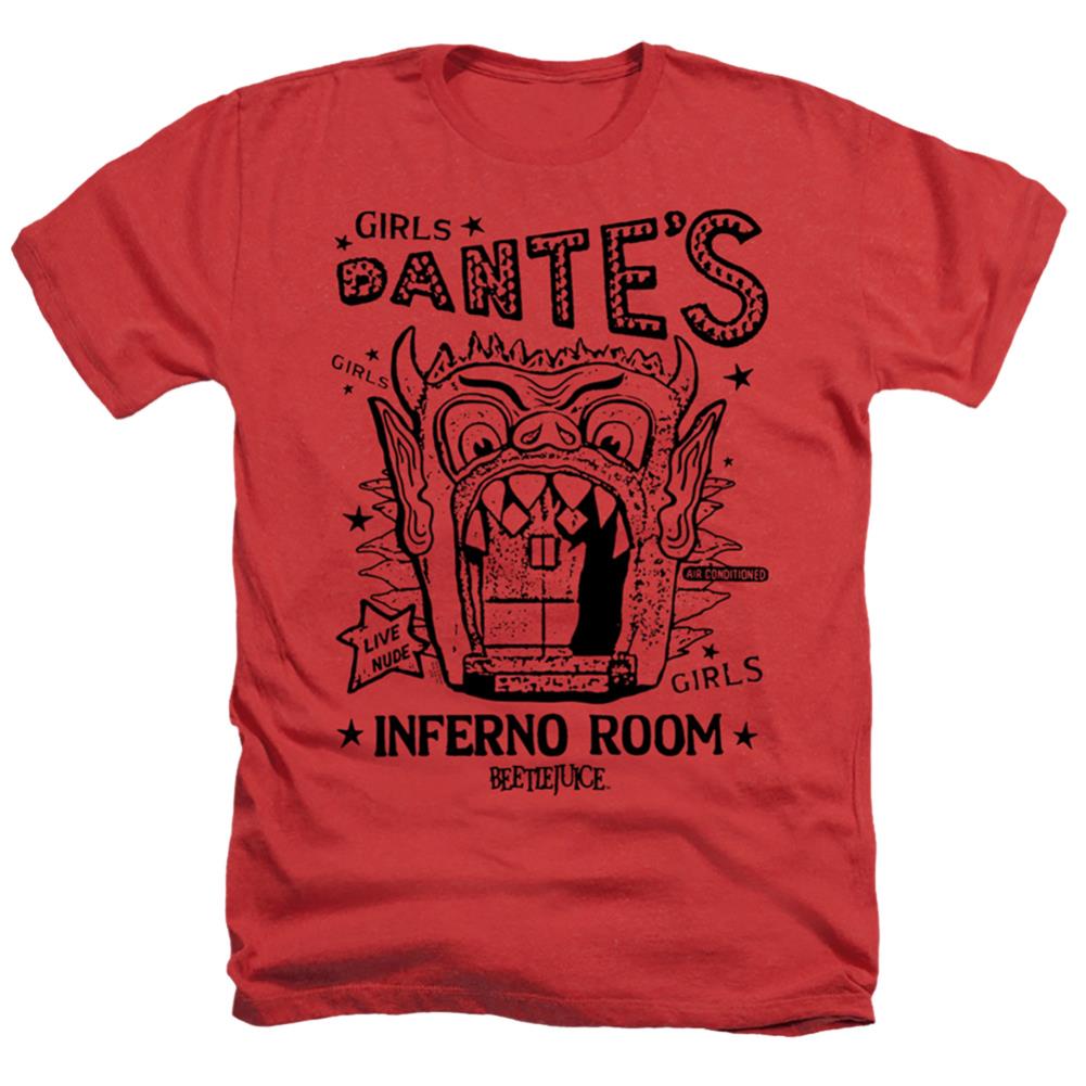 Beetlejuice Dantes Inferno Room Men's 30/1 Heather 60 40 Poly Short-Sleeve T-Shirt