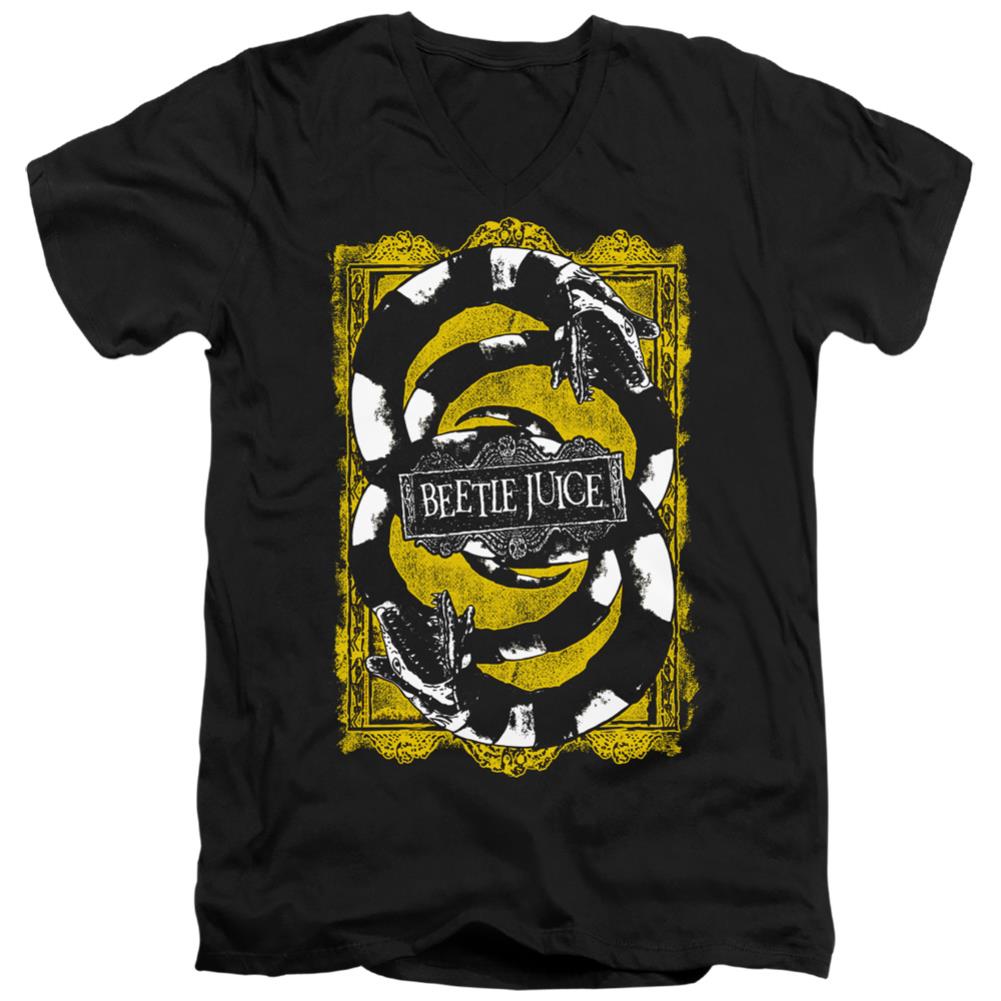 Beetlejuice We Got Worms Men's 30/1 Cotton Slim V-Neck T-Shirt