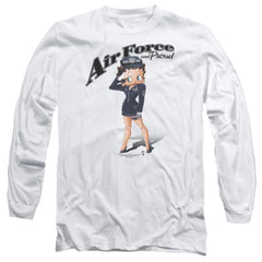 Betty Boop Air Force Boop Men's 18/1 Cotton Long-Sleeve T-Shirt