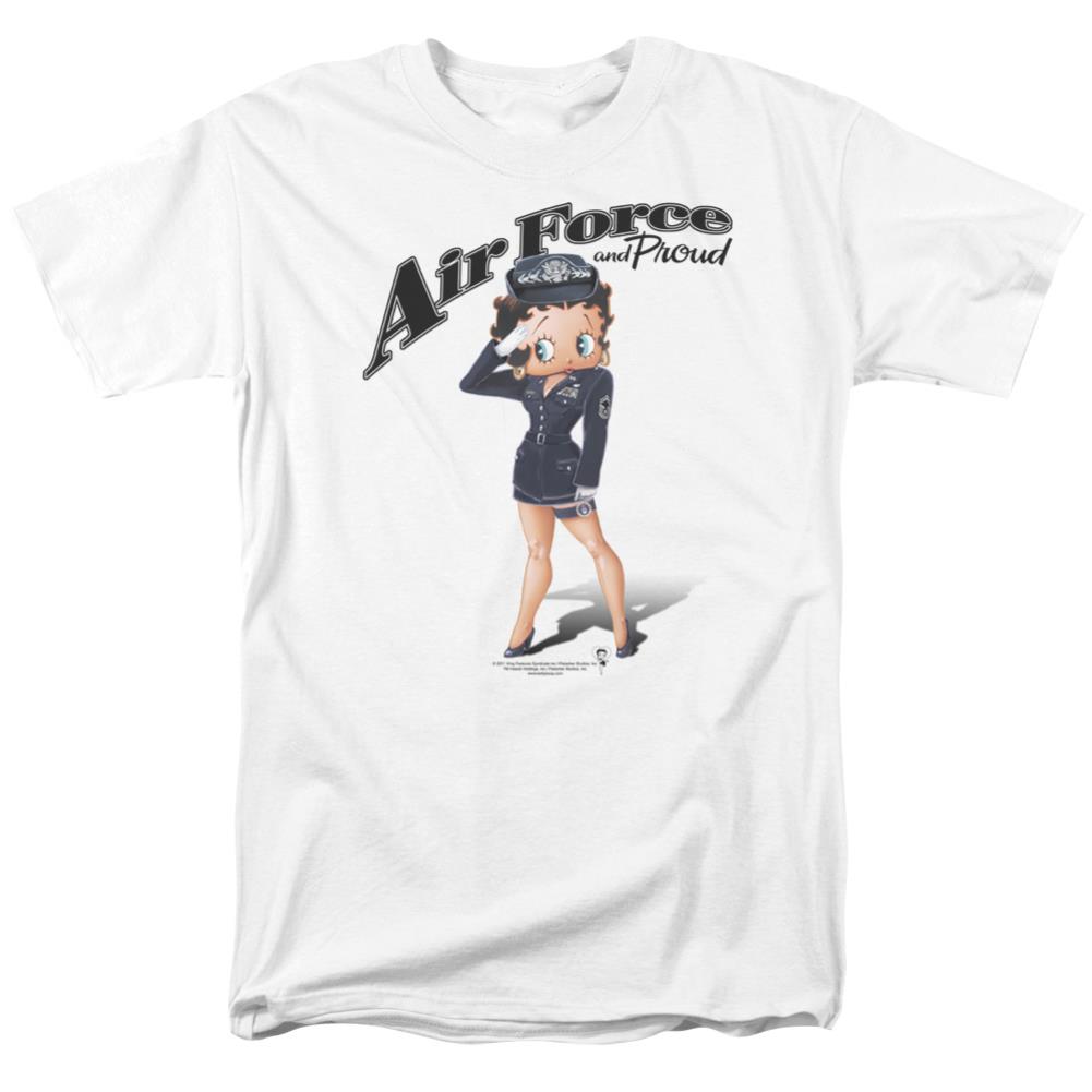 Betty Boop Air Force Boop Men's 18/1 Cotton Short-Sleeve T-Shirt