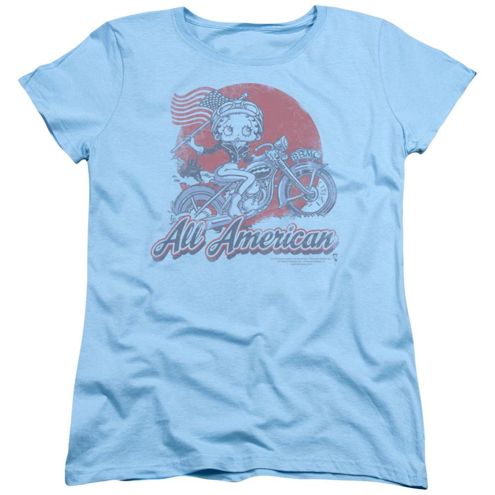 Betty Boop All American Biker Women's 18/1 Cotton Short-Sleeve T-Shirt