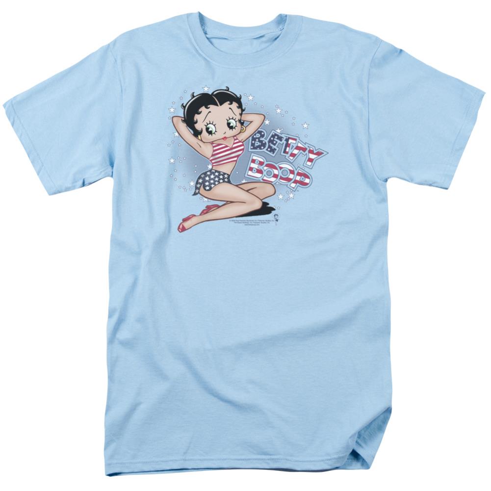 Betty Boop All American Girl Men's 18/1 Cotton Short-Sleeve T-Shirt