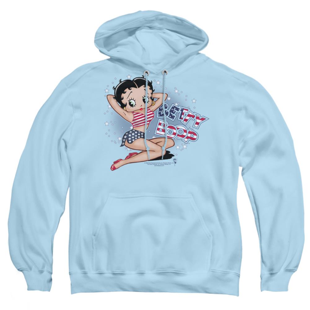 Betty Boop All American Girl Men's Pull-Over 75 25 Poly Hoodie