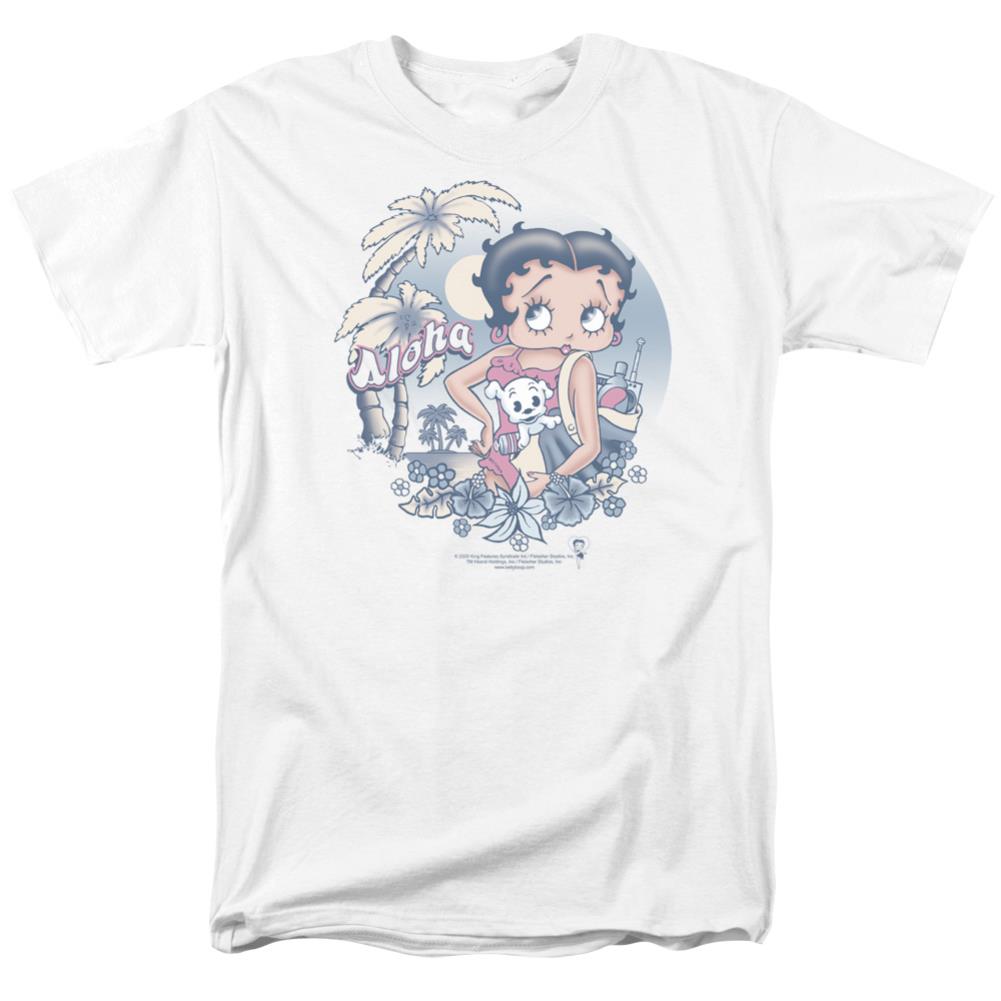 Betty Boop Aloha Men's 18/1 Cotton Short-Sleeve T-Shirt