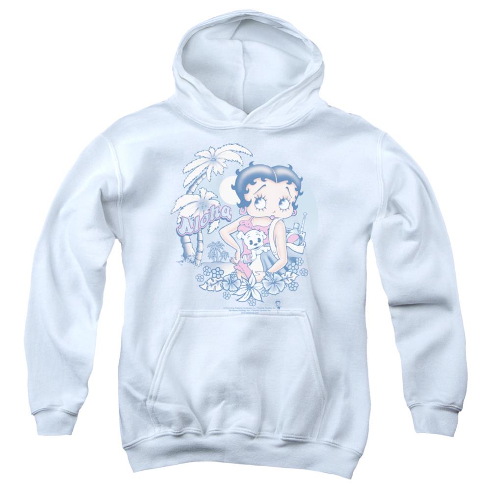 Betty Boop Aloha Youth Cotton Poly Pull-Over Hoodie