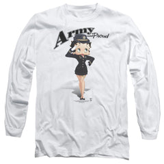 Betty Boop Army Boop Men's 18/1 Cotton Long-Sleeve T-Shirt