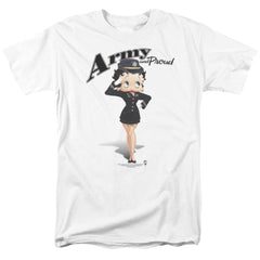 Betty Boop Army Boop Men's 18/1 Cotton Short-Sleeve T-Shirt