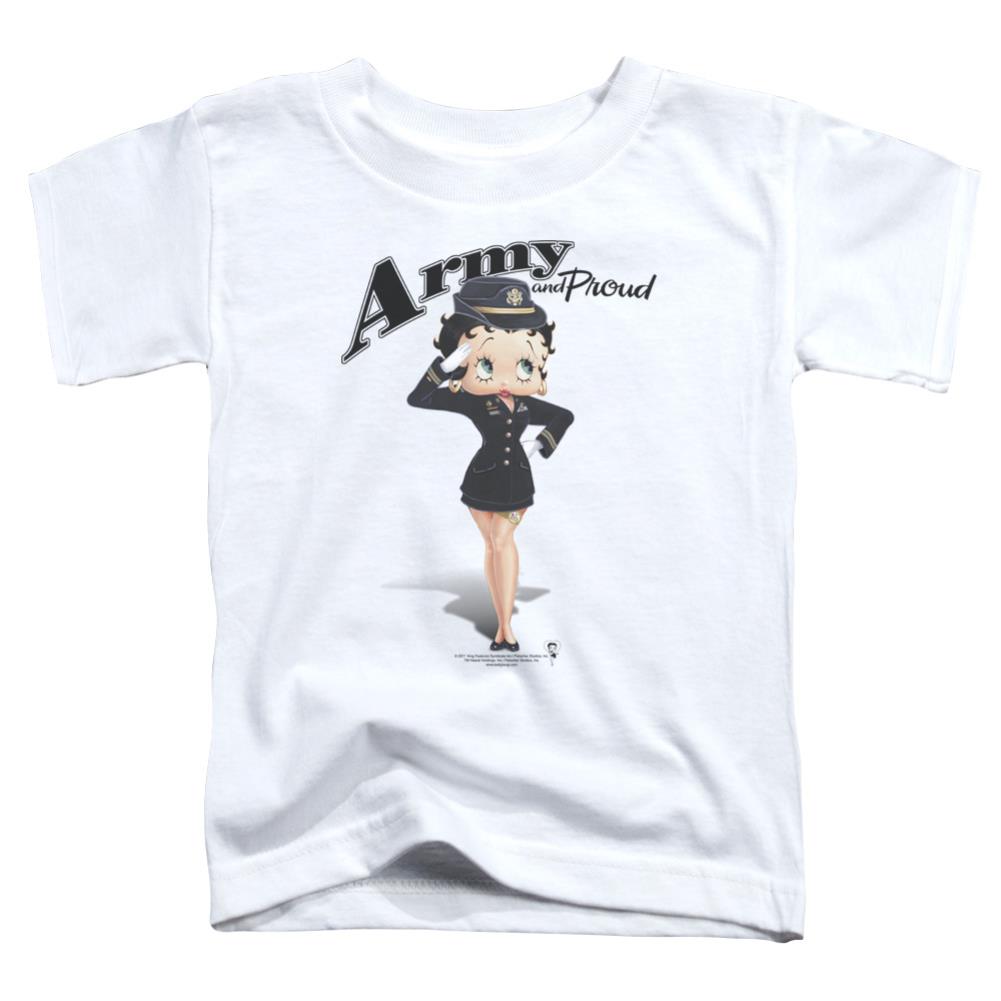 Betty Boop Army Boop Toddler 18/1 Cotton Short-Sleeve T-Shirt
