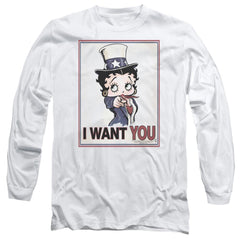 Betty Boop Auntie Boop Men's 18/1 Cotton Long-Sleeve T-Shirt