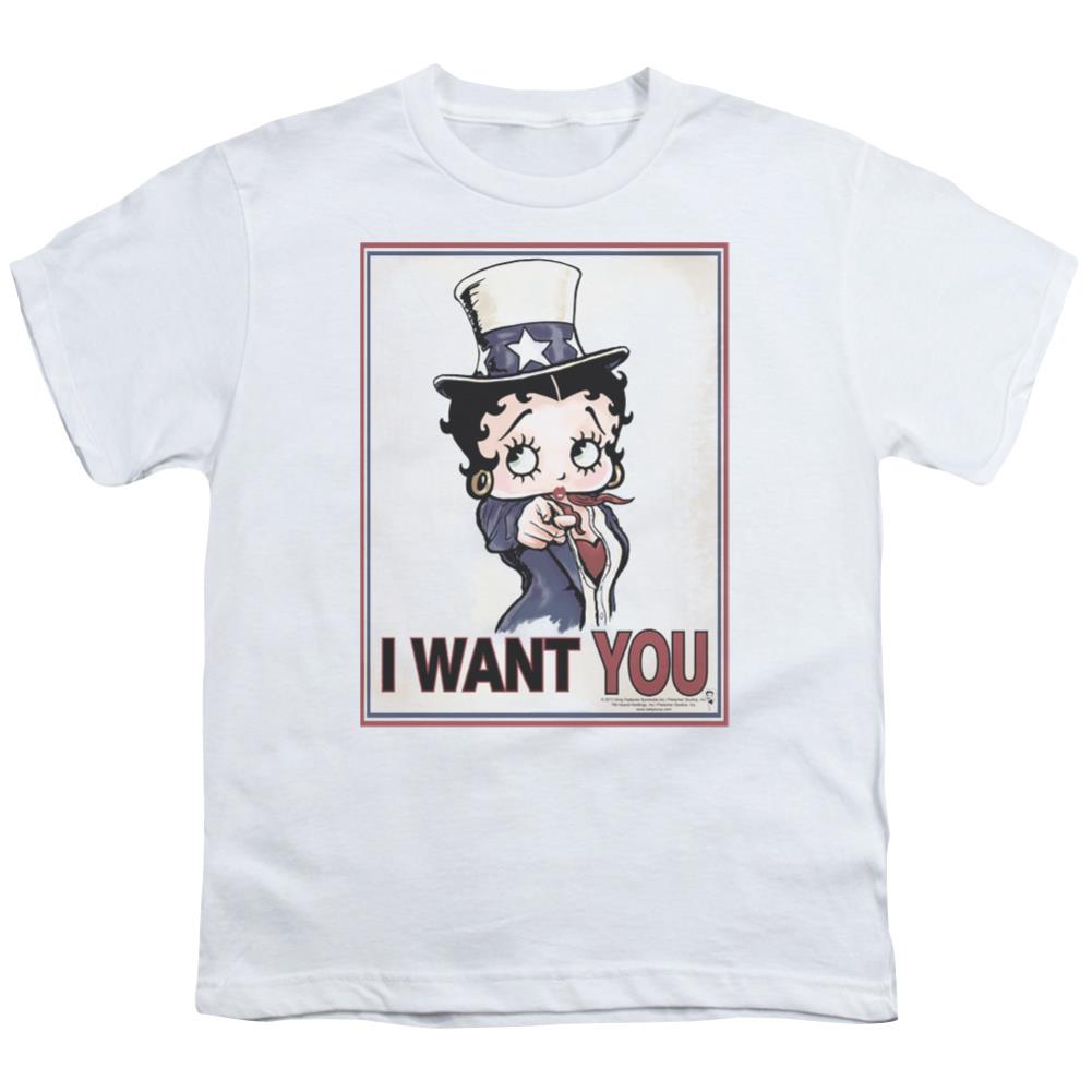 Betty Boop Auntie Boop Youth 18/1 100% Cotton Short-Sleeve T-Shirt