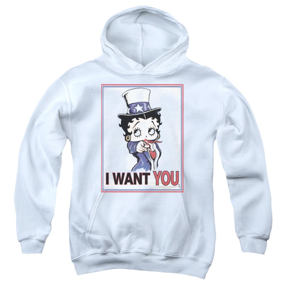 Betty Boop Auntie Boop Youth Cotton Poly Pull-Over Hoodie