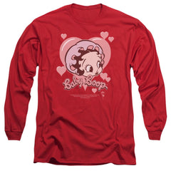 Betty Boop Baby Heart Men's 18/1 Cotton Long-Sleeve T-Shirt