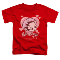 Betty Boop Baby Heart Toddler 18/1 Cotton Short-Sleeve T-Shirt