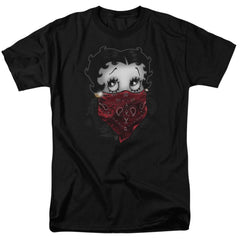 Betty Boop Bandana & Roses Men's 18/1 Cotton Short-Sleeve T-Shirt