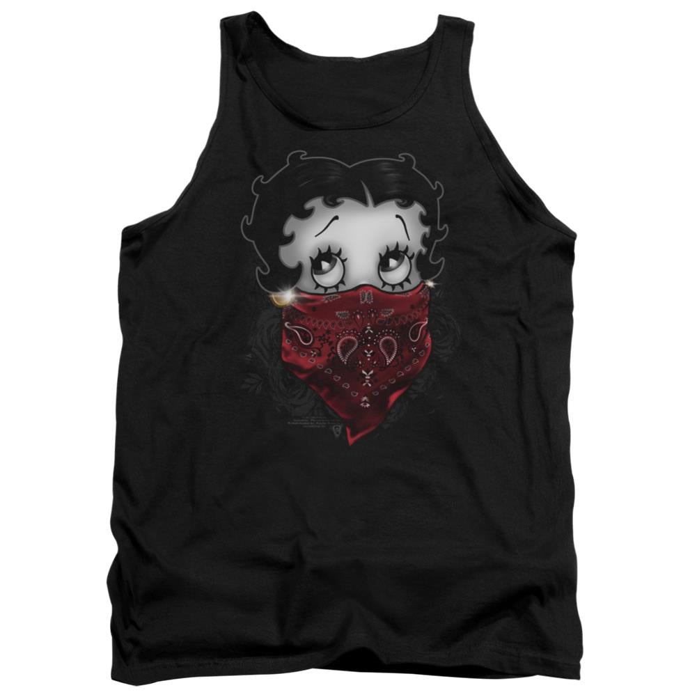 Betty Boop Bandana & Roses Men's 18/1 Cotton Tank Top