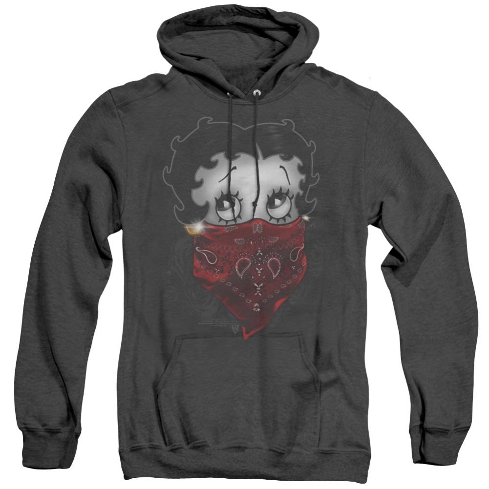 Betty Boop Bandana & Roses Men's Pull-Over Hoodie