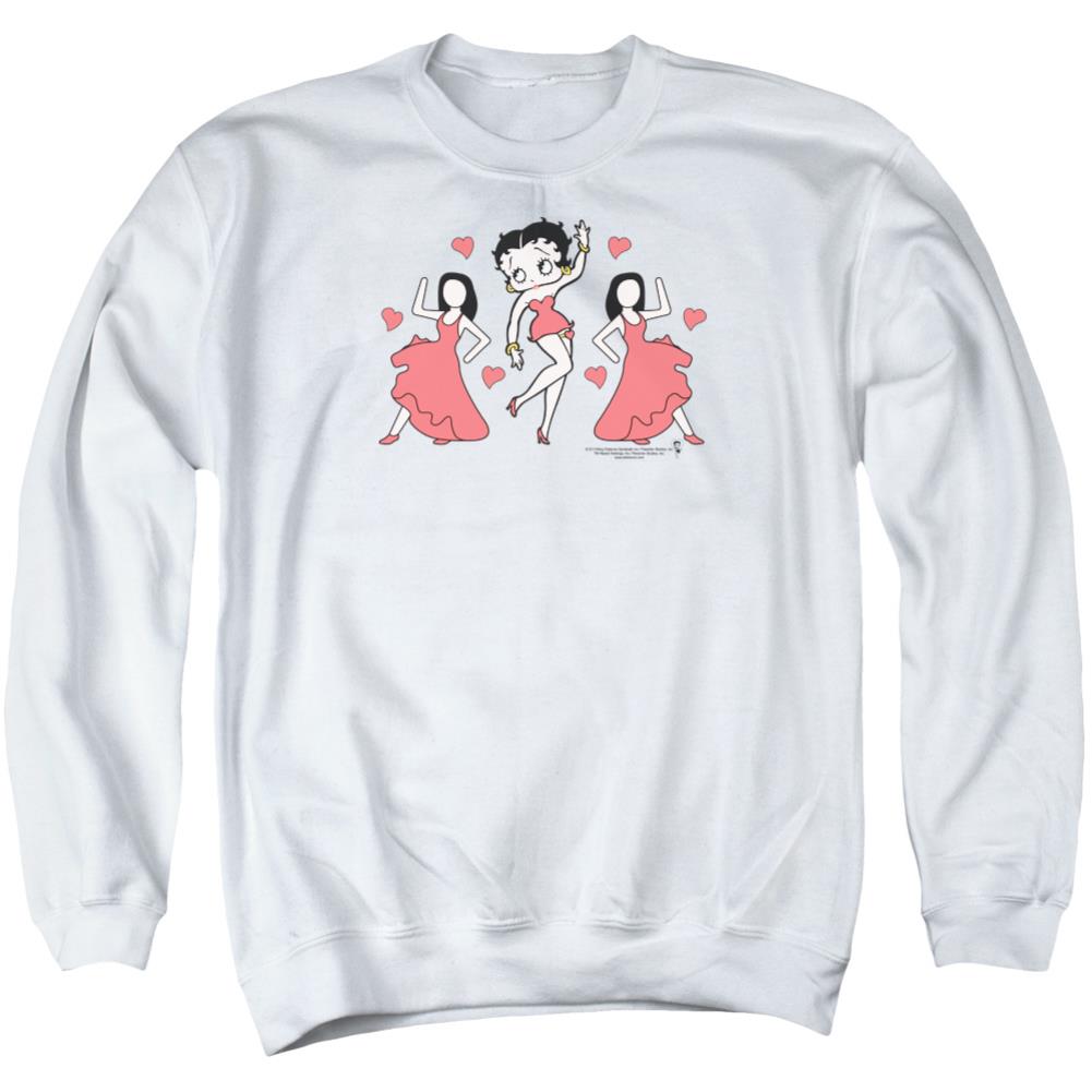Betty Boop Bb Dance Men's Crewneck 50 50 Poly Long-Sleeve T-Shirt