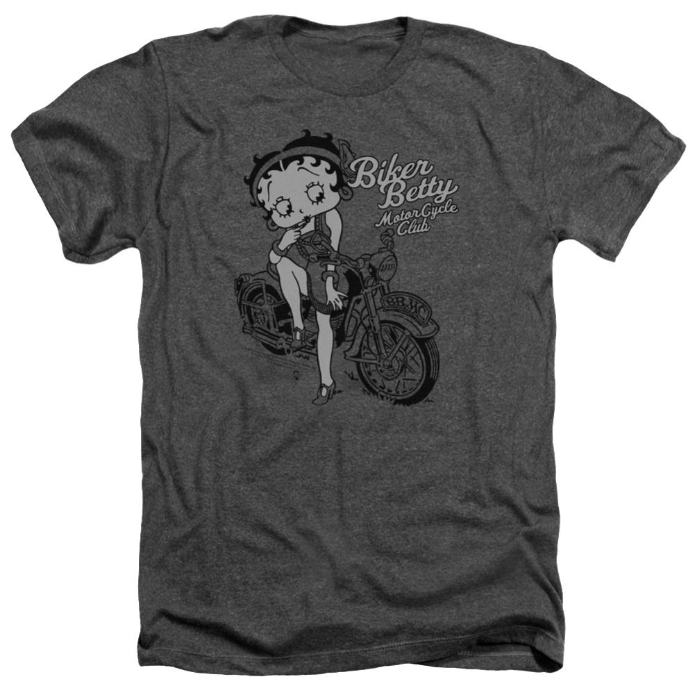 Betty Boop Bbmc Men's 30/1 Heather 60 40 Poly Short-Sleeve T-Shirt