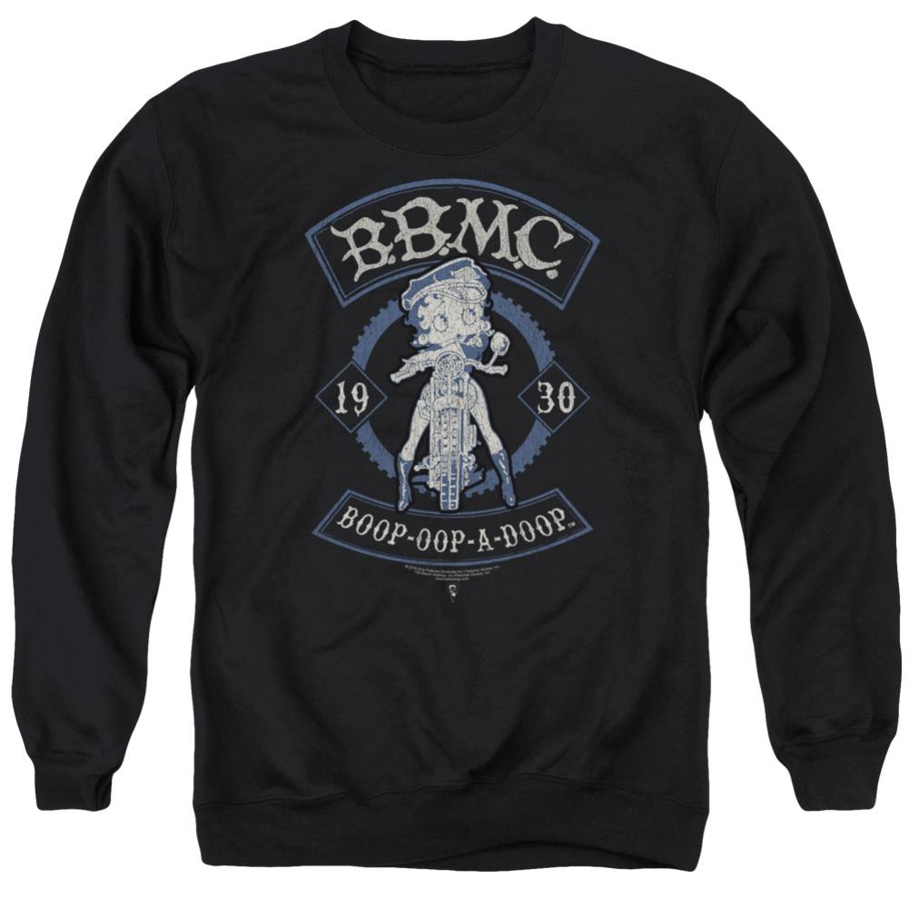 Betty Boop B.B.M.C. Men's Crewneck 50 50 Poly Long-Sleeve T-Shirt