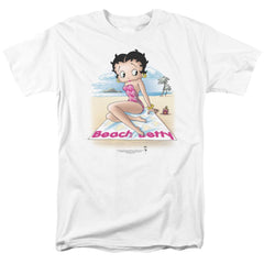 Betty Boop Beach Betty Men's 18/1 Cotton Short-Sleeve T-Shirt