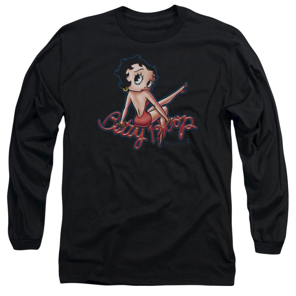 Betty Boop Bettys Back Men's 18/1 Cotton Long-Sleeve T-Shirt