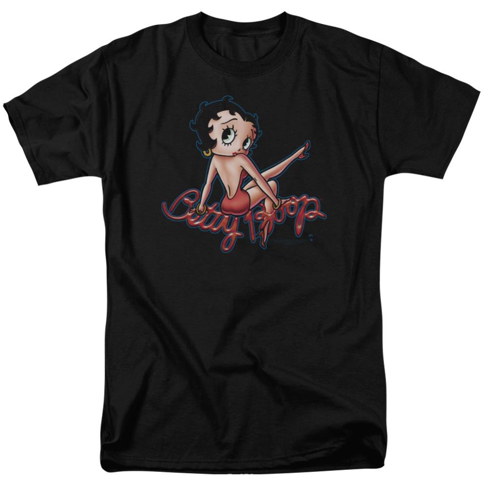 Betty Boop Bettys Back Men's 18/1 Cotton Short-Sleeve T-Shirt