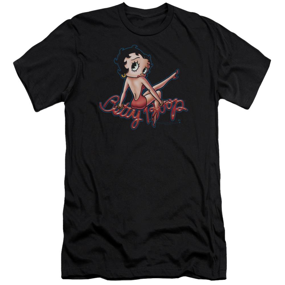 Betty Boop Bettys Back Men's Ultra-Soft 30/1 Cotton Slim Short-Sleeve T-Shirt
