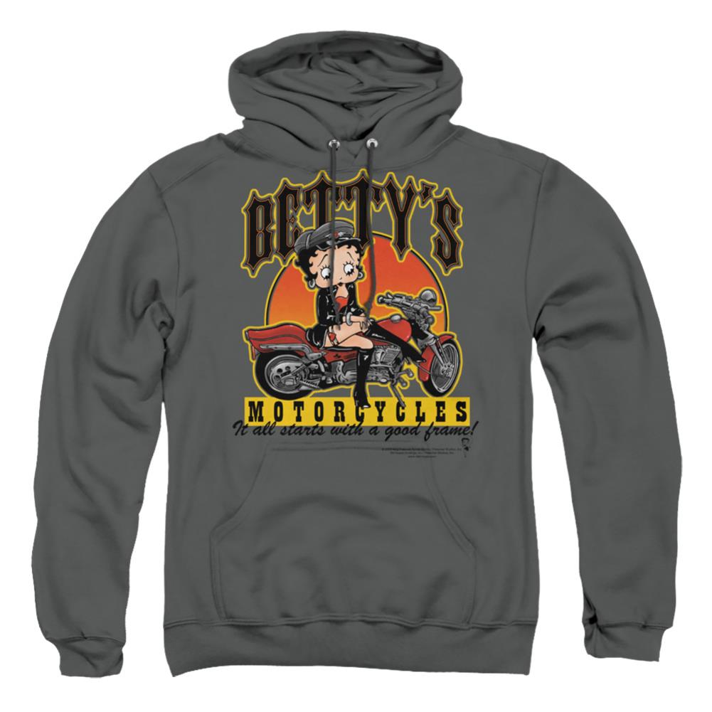 Betty Boop Bettys Motorcycles Men's Pull-Over 75 25 Poly Hoodie
