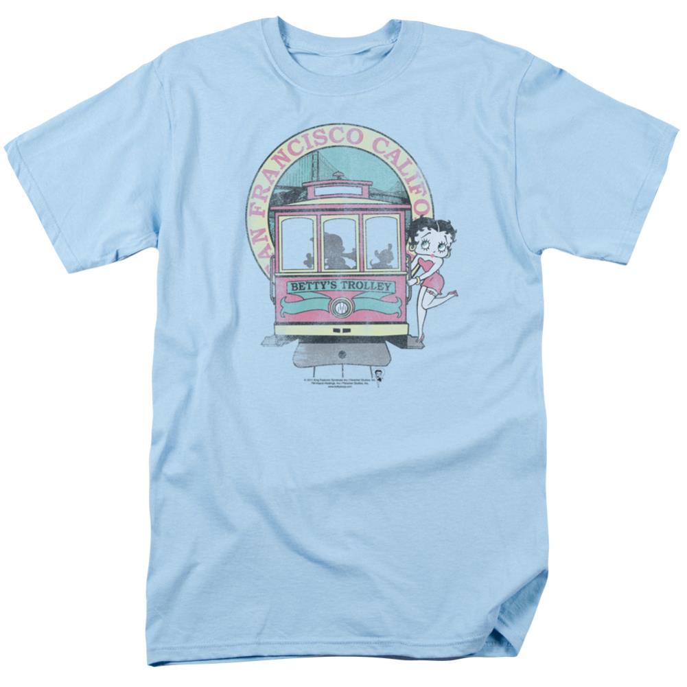 Betty Boop Bettys Trolley Men's 18/1 Cotton Short-Sleeve T-Shirt