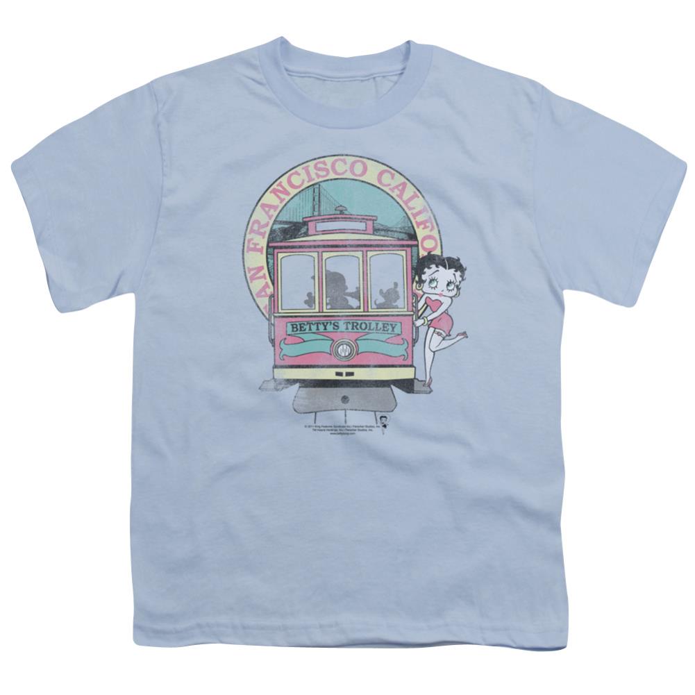 Betty Boop Bettys Trolley Youth 18/1 100% Cotton Short-Sleeve T-Shirt