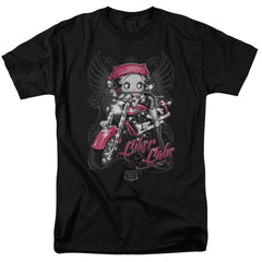 Betty Boop Biker Babe Men's 18/1 Cotton Short-Sleeve T-Shirt