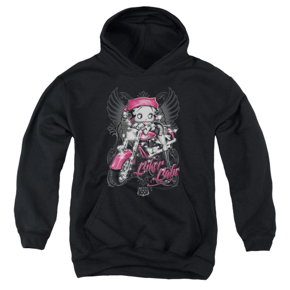 Betty Boop Biker Babe Youth Cotton Poly Pull-Over Hoodie