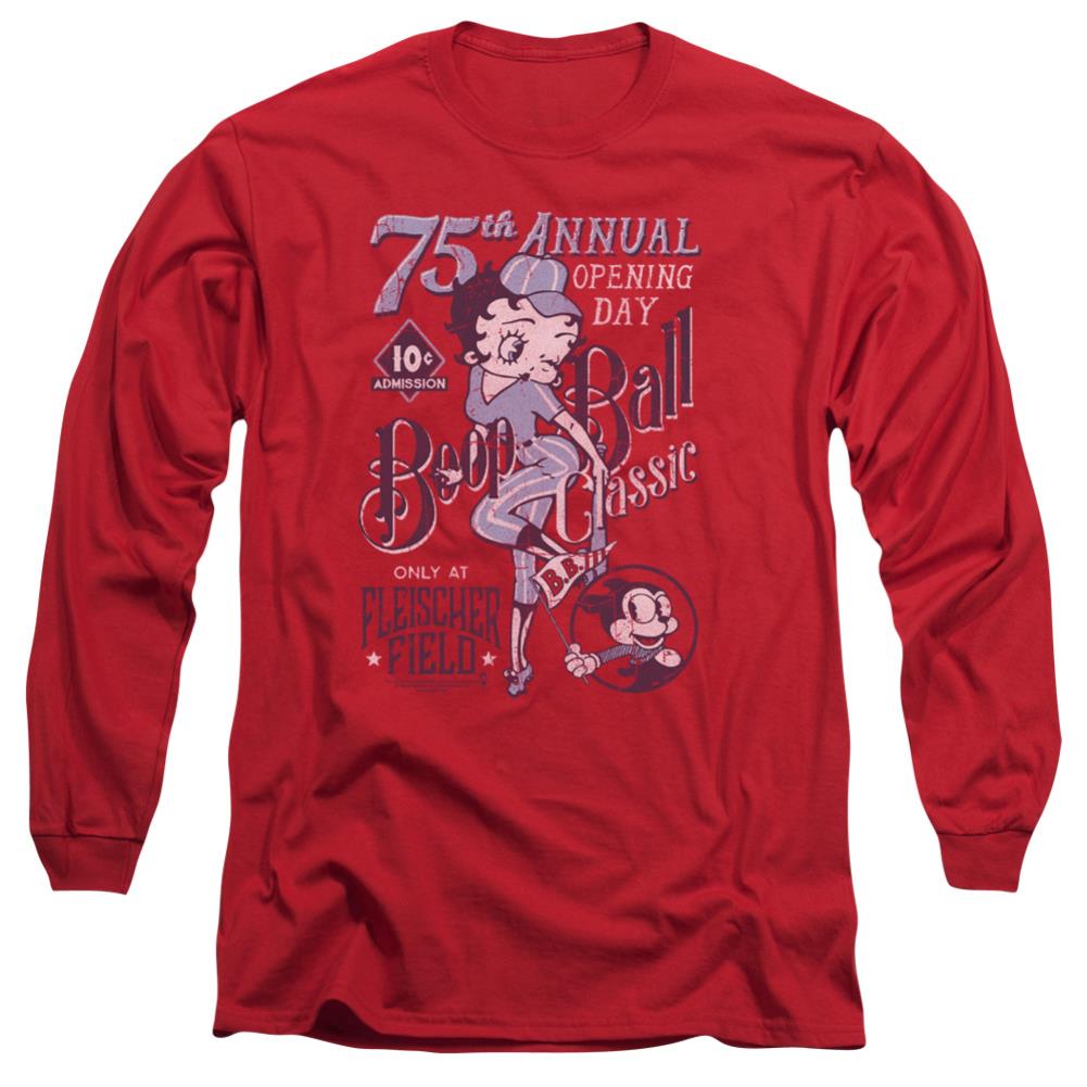 Betty Boop Boop Ball Men's 18/1 Cotton Long-Sleeve T-Shirt