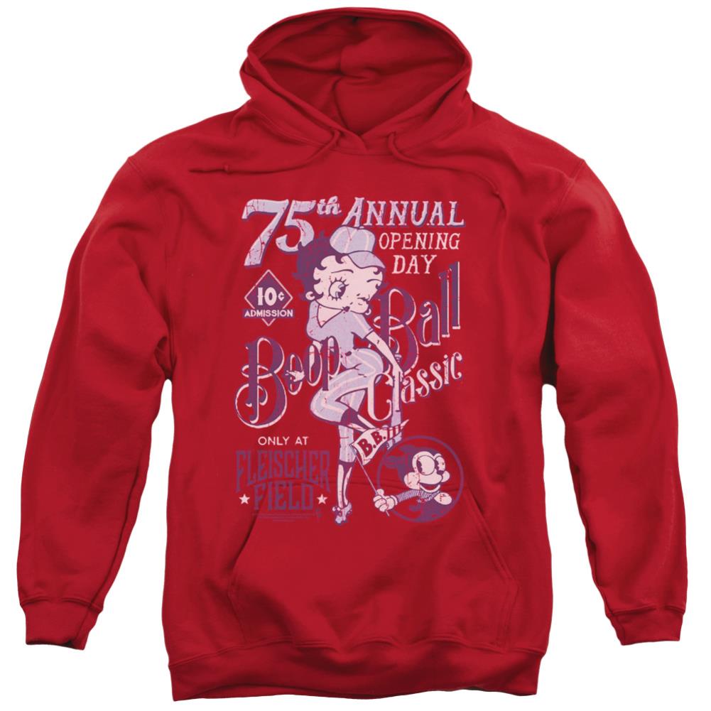 Betty Boop Boop Ball Men's Pull-Over 75 25 Poly Hoodie