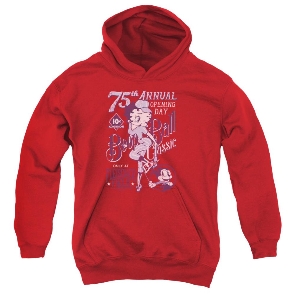 Betty Boop Boop Ball Youth Cotton Poly Pull-Over Hoodie