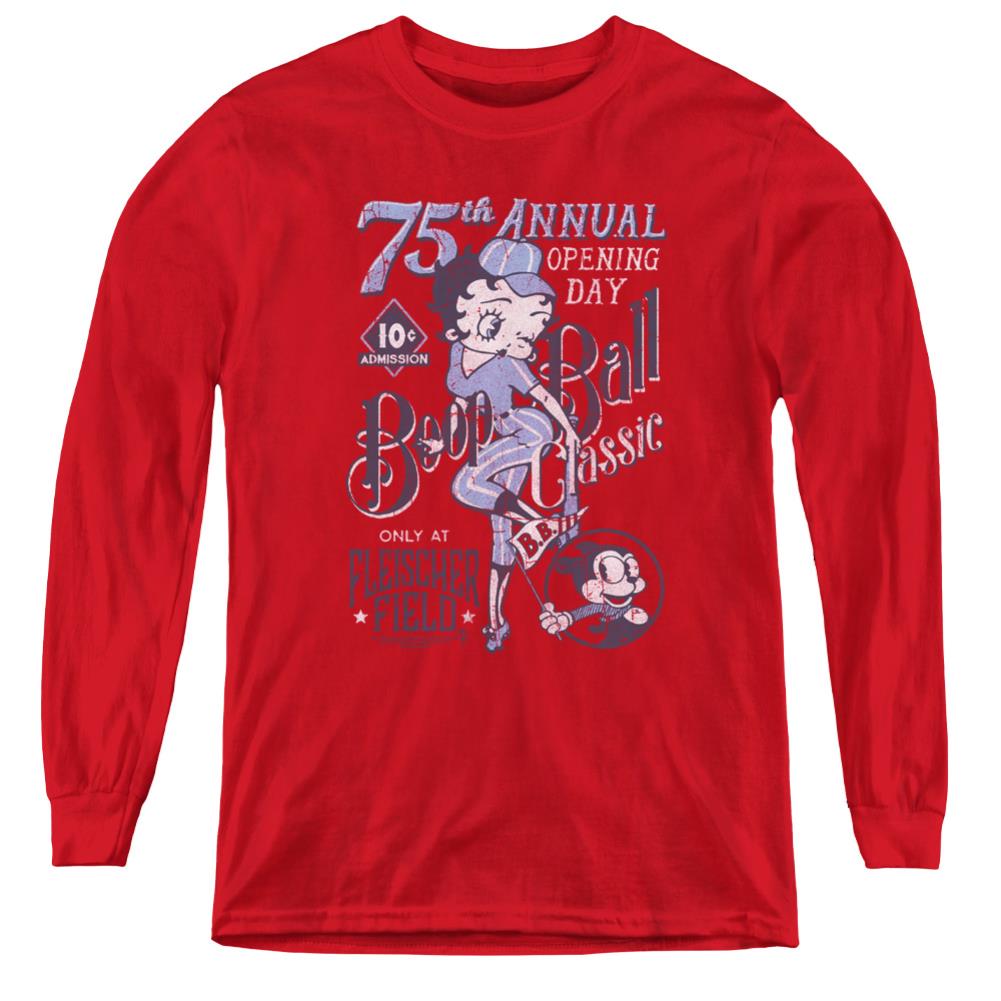 Betty Boop Boop Ball Youth Long-Sleeve T-Shirt