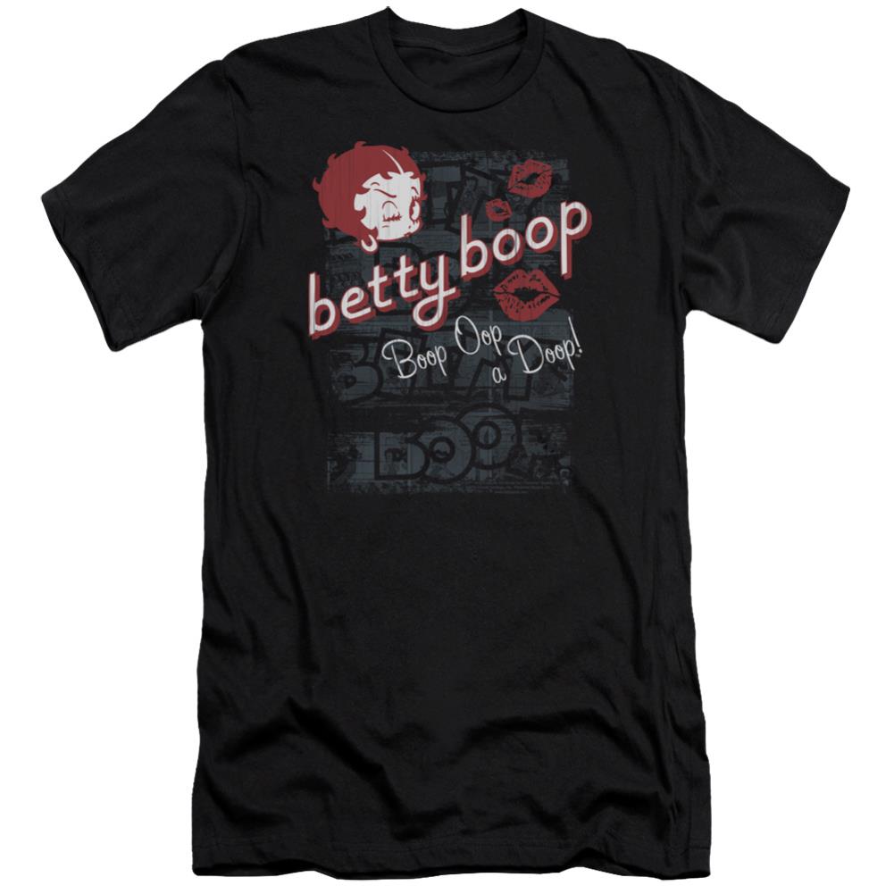 Betty Boop Boop Oop Men's Ultra-Soft 30/1 Cotton Slim Short-Sleeve T-Shirt