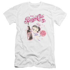 Betty Boop Boopsi Cola Men's Ultra-Soft 30/1 Cotton Slim Short-Sleeve T-Shirt