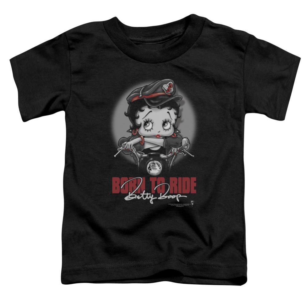 Betty Boop Born To Ride Toddler 18/1 Cotton Short-Sleeve T-Shirt