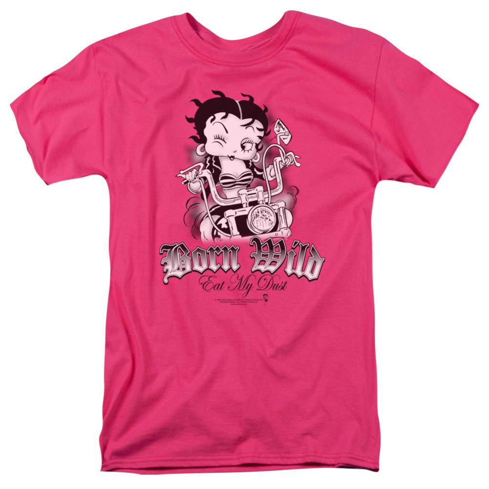 Betty Boop Born Wild Men's 18/1 Cotton Short-Sleeve T-Shirt
