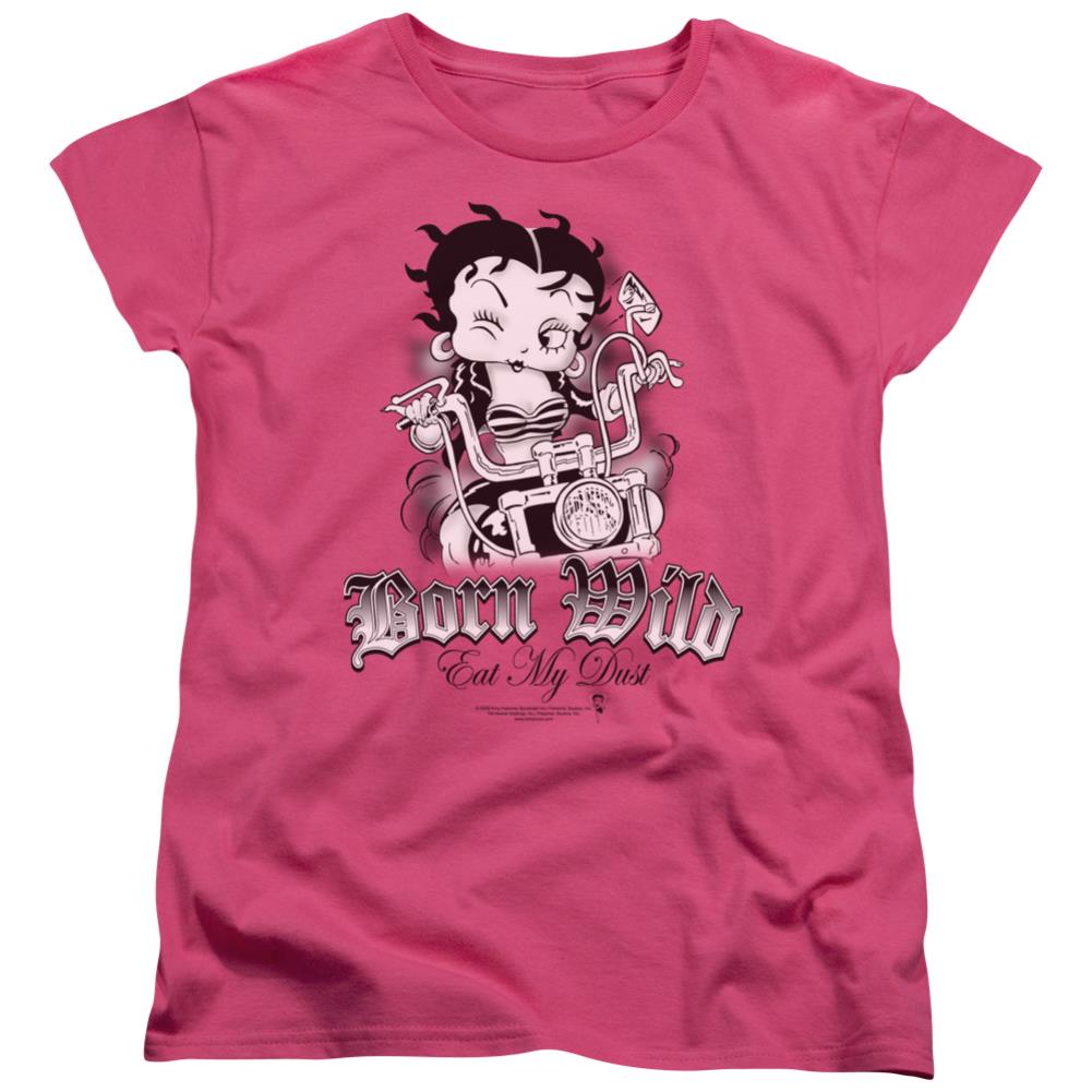 Betty Boop Born Wild Women's 18/1 Cotton Short-Sleeve T-Shirt