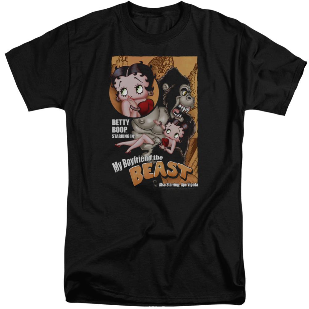 Betty Boop Boyfriend The Beast Men's 18/1 Tall Cotton Short-Sleeve T-Shirt