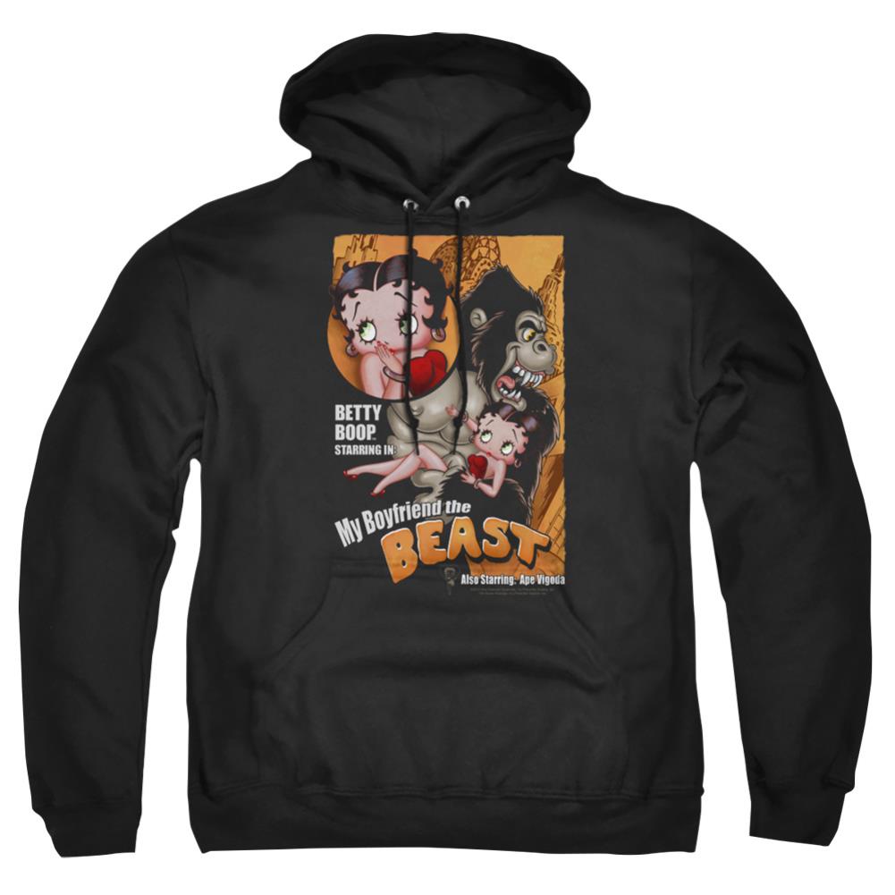 Betty Boop Boyfriend The Beast Men's Pull-Over 75 25 Poly Hoodie