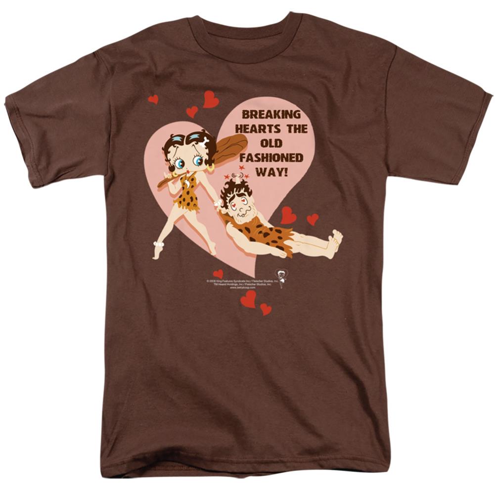 Betty Boop Breaking Hearts Men's 18/1 Cotton Short-Sleeve T-Shirt