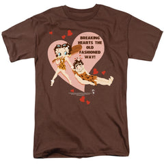 Betty Boop Breaking Hearts Men's 18/1 Cotton Short-Sleeve T-Shirt