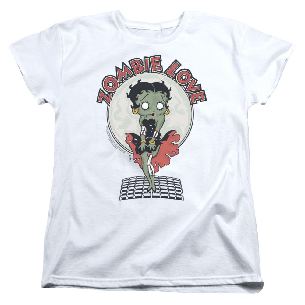 Betty Boop Breezy Zombie Love Women's 18/1 Cotton Short-Sleeve T-Shirt