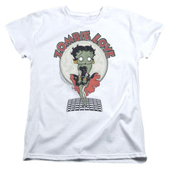 Betty Boop Breezy Zombie Love Women's 18/1 Cotton Short-Sleeve T-Shirt